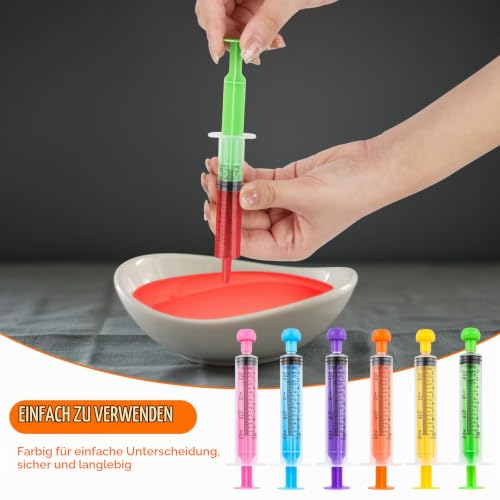 Plastic Syringes, Pack of 12 Disposable Syringes, 10 ml Syringes with Cap, for Feeding Small Animals and Dispensing Liquids