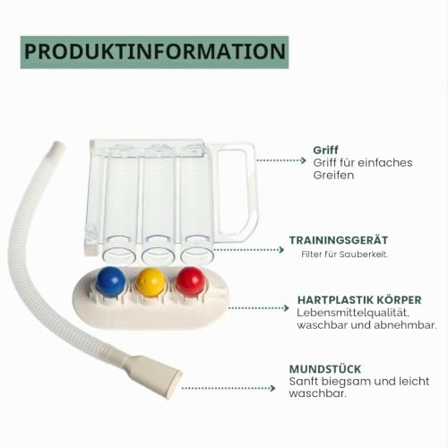3 Ball Breathing Lung exerciser/ 3 Ball Incentive Spirometer