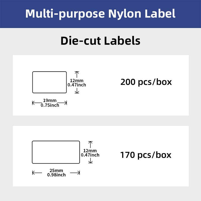 MakeID Multi-Purpose Nylon Label Cartridge for Wire Labeling, Terminal Blocks, General ID, Black on White - for P31 Industrial Label Makers, 0.94" W, 19.68ft/Roll .94"(24mm) Continuous