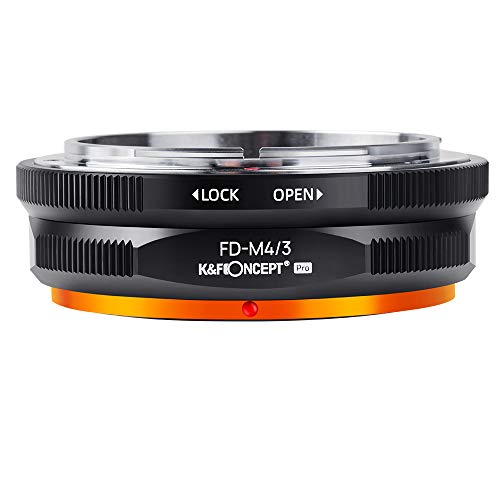 K&F Concept FD to M4/3 Lens Mount Adapter Ring Compatible for Canon FD Lens to Micro Four Thirds M43 Olympus Pen and Panasonic Lumix Cameras with Matting Varnish Design
