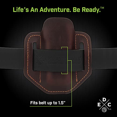 1791 EDC burgundy multitool sheath for 1.6-inch-wide Leatherman, Gerber, or SOG tools, easy-slide design