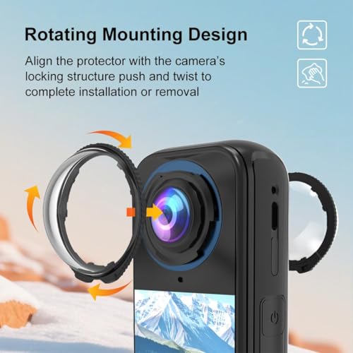 Premium Protective Lens Cover for Insta360 X4 Air, Optical Glass For Insta360 X4 Air Premium Lens Guard