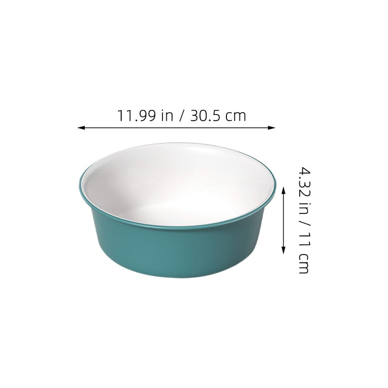 [Australia - AusPower] - Contrast Color Wash Basin 12 Inch Round Plastic Wash Bowl for Bathroom Face Washing and Elderly Care Multipurpose Washbasin 