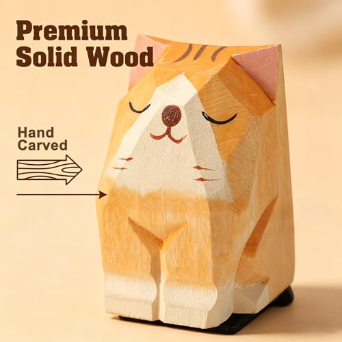Wooden Orange Cat Hot Shoe Cover for Fuji X100VI XT5 XT4 XT3 XT30III hot shoe cover - Orange cat