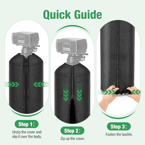 Rilime outdoor water softener cover, 9 x 48 inches, protective cylindrical design