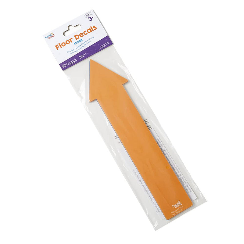 [Australia - AusPower] - hand2mind - 93733 10 Social Distancing Floor Decals Arrows, 12 Inch Orange & Blue Safety Floor Sign, Waterproof and Washable for Indoor Or Outdoor 6 Feet Distancing Floor Arrows 