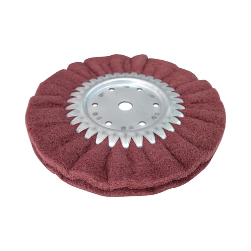 8-inch 2-section non-woven abrasive airway buffing wheel with 5/8-inch arbor hole, 2-piece set by Generic