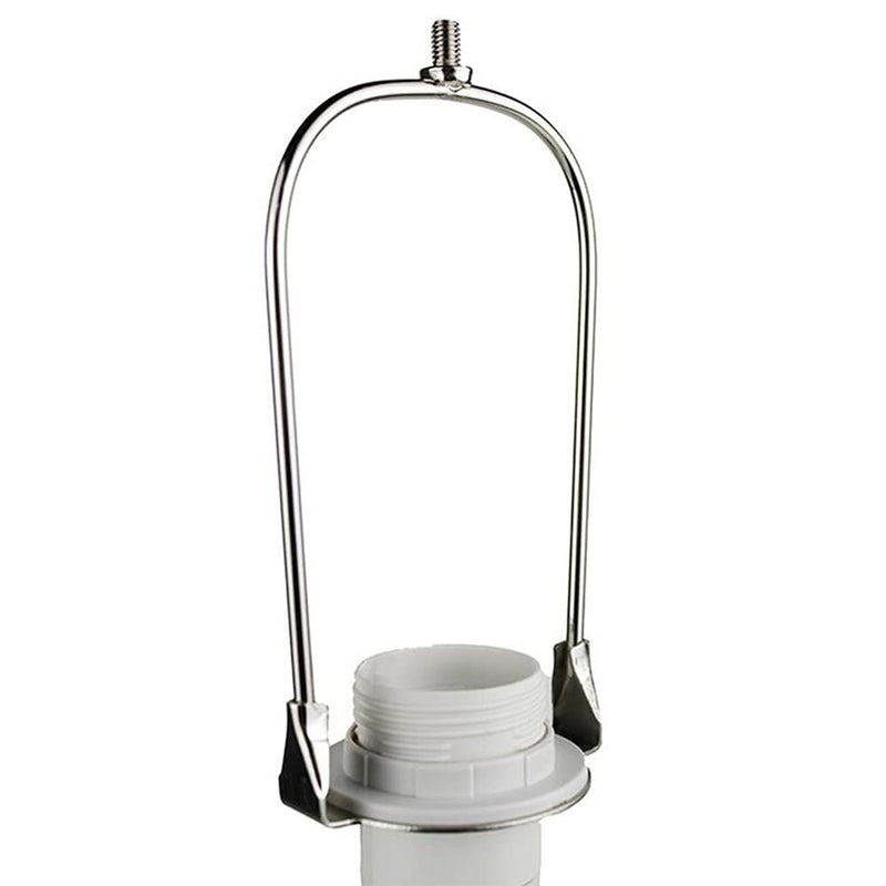 [Australia - AusPower] - 6 Inch Brass Lamp Harp Holder, Fits E26/E27 Light Base, Includes UNO Fitter Adapter, Detachable, Gold 1 