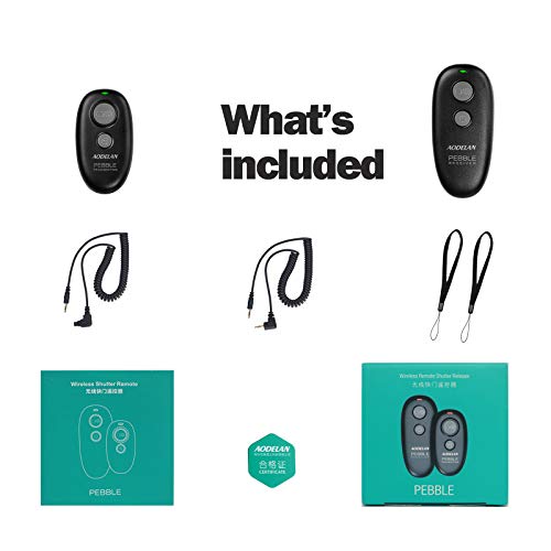 AODELAN Camera Remote Wireless Shutter Release Compatible for Canon EOS R, RP, 200D(SL2), 250D(SL3), T7, T6, 6D Mark II, 7D Series, M6; Olympus OM-D E-M1 MRK II, OM-D E-M5 II