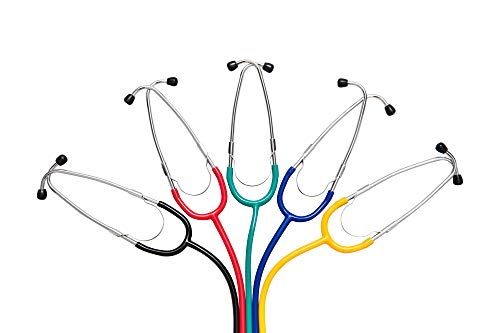 Flat head stethoscope in various colors, Nickel-free aluminum-plastic combination, ultra-light and super acoustics, Flexible Y-tube with chest piece, Ideal for doctors, nurses and for private use Green