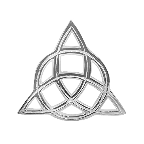 Incense Garden Altar Tile Silver Plated Cut - Pack of 2 - (Triquetra) - 3 Inches Triquetra
