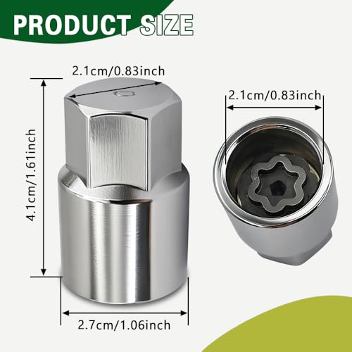 Surosha D-Wheel locking lug nut removal tool and professional locking lug nuts key.