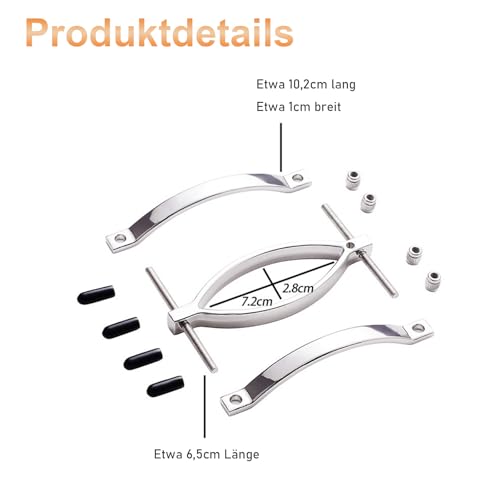 Metal Labia Spreader, Stainless Steel Clitoris Clip, SM Vagina Spreader Adjustable Speculum G Spot Labia, BDSM Masturbation Sex Toy, Role Play Adult Sex Toy