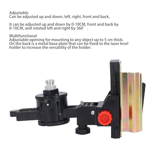 [Australia - AusPower] - Fine Tuning Bracket Level Adapter L Shape Magnetic Pivoting Base with Adjustable Clip for Wall Ceiling Mounted 