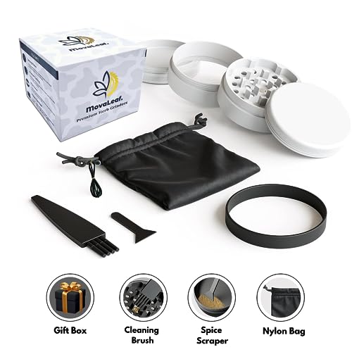 Ceramic Grinder/Crusher, Non-Stick Herb Mill 63mm White