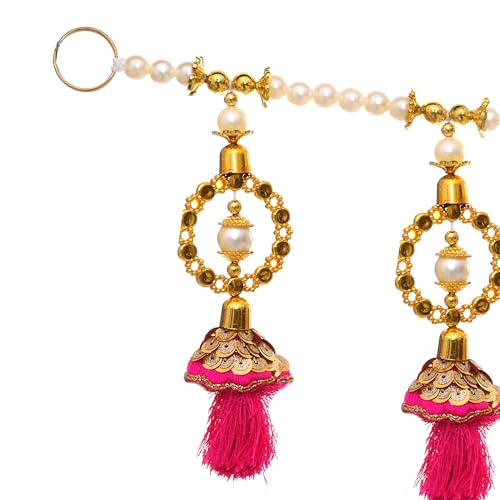 Toran Bandanwaar Decorative Hanging for Wall Door Home Temple Festival Wedding Function Party Decoration Décor and Gifting (Pink)