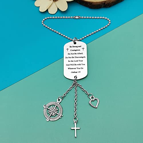 Christian Rear View Mirror Hanging Accessories - Inspirational Religious Gift for Car Mirror - Bible Verse, Easter Prayer, Christmas Scripture - for Women and Men
