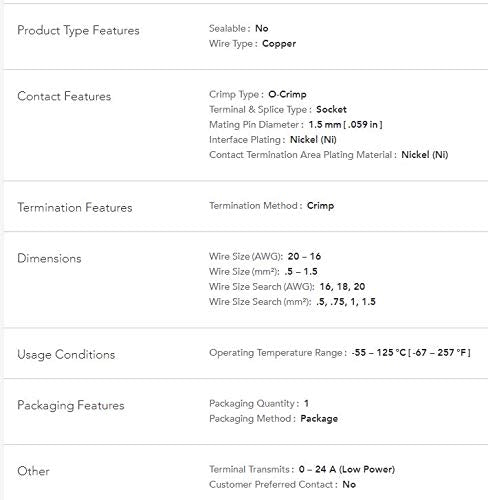 [Australia - AusPower] - 0462-201-16141 (100 PCS) GENUINE OEM DEUTSCH 20-16 AWG Solid Barrel Style Contacts 