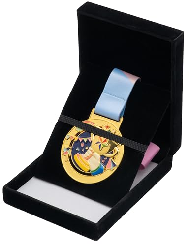 COWFEX 3-piece velvet jewelry box set with clear lids for storing and organizing medals or jewelry securely.