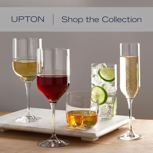 Mikasa Upton Lead-Free Champagne Flute Glasses, Set of 4, 8 Ounce