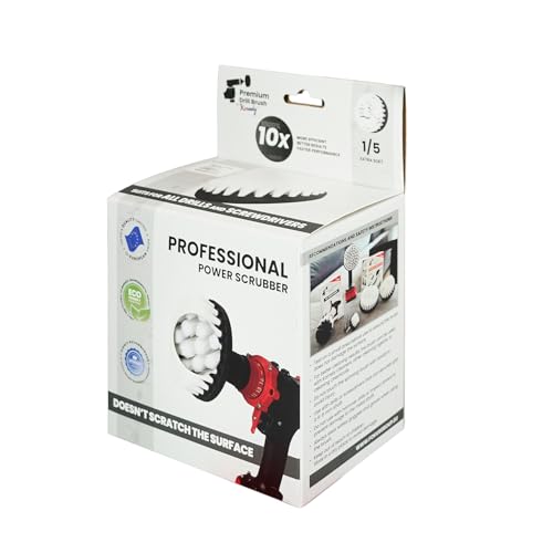 Premium Drill Brush, Extra-Soft 13cm, White, Car and Carpet