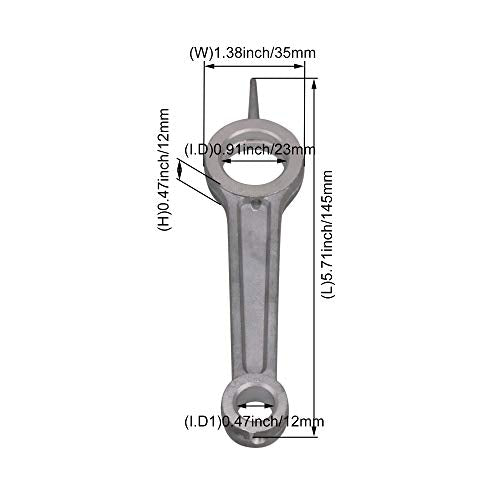 Mxfans Air Compressor Connecting Link Rod Spare Part Aluminum Alloy 145mm Length Sliver 94mm Center Distance