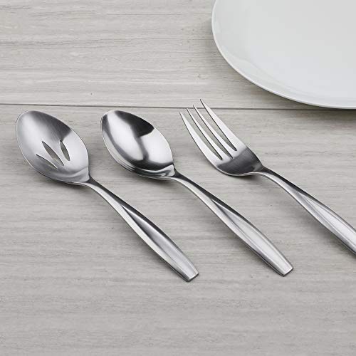Gourmet Settings 5-piece hostess silverware set with polished stainless steel knives, forks, and spoons from Beam collection.