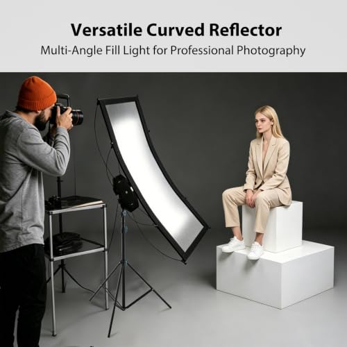 Photography Reflector Light Reflector with 2m Stand, 59"x24" U-Shaped Kit 59"x24"