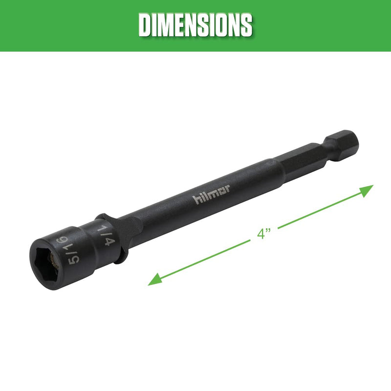 hilmor 4" 1/4 & 5/16 Reversible Magnetic Nut Driver, 3-Pack 4"