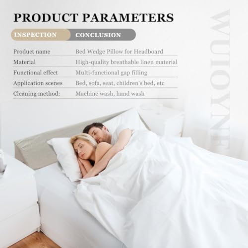 Bed Wedge Pillow for Headboard, Mattress Wedge Stopper Pillow, Bed Gap Filler, Close The Gap (0-12") Between Headboard and Mattress, Stop Losing Your Pillows(Twin/Twin XL-39x6x6in-Black) Black Twin/Twin XL-39x6x6in