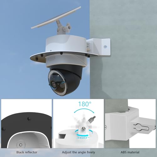 Waterproof Outdoor Sun Rain Shade Shield Cover with Adjustable Corner Mount Bracket for eufy Security 4G LTE Cam S330 Camera,ABS Material All-Round Camera Protective Case (Corner Mount Bracket)