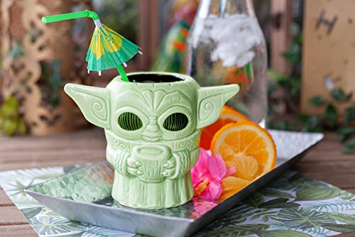 Geeki Tikis Star Wars: The Mandalorian The Child Baby Yoda Mug | Official Star Wars Collectible Tiki Style Ceramic Cup | Holds 16 Ounces