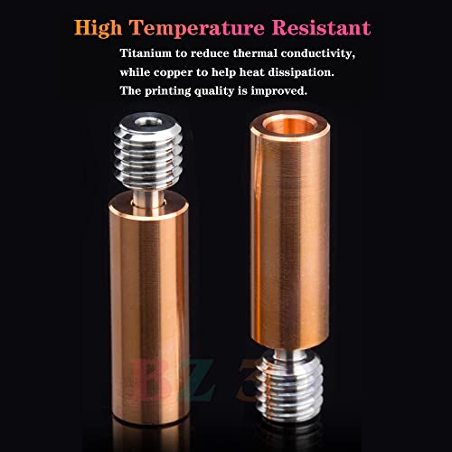 Ender 3 CR-10 Bi-Metal Heatbreak,Ender 3 V2 All Metal BiMetal Heatbreak for Ender 3/V2/Pro/Ender 5/Plus/CR-10/10S/S4/S5/CR-10 V2/V3/Neptune 3/Pro/Plus/Max/Neptune 4/Pro 3D Printer Hotend.(2PCS)