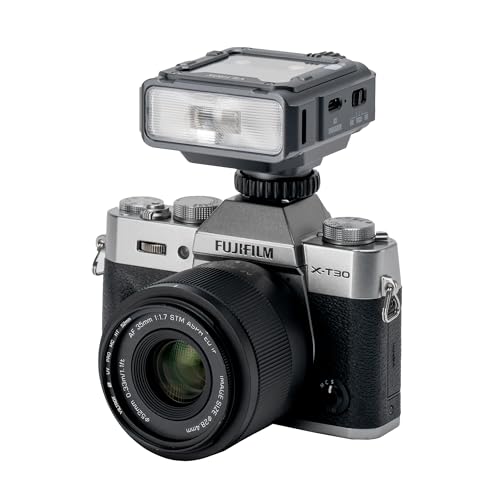 VILTROX TTL Flash for Fujifilm, 1800mAh On Camera Flash for Fuji, 26W/s 6500K Small Flash for Camera, GN16 Mini Flash, 1s Recycle Time, with Softbox (Spark Z3-F, Gray) Grey