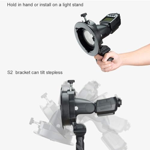 Godox S2 S-Type Flash Bracket with Bowens Mount for Speedlite and Strobe