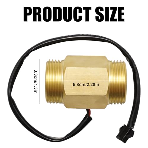Hoypeyfiy Water Flow Sensor, Stable Hall Flow Meter for Water Heaters, Water Machines and Industrial Applications