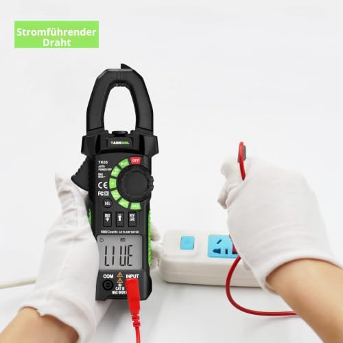 Current Meters, Digital Intelligent Current Clamp AC, 6000 Meter TRMS, with NCV Detection, Resistance, Capacitance, Diode, Measures AC/DC Voltage, Resistance