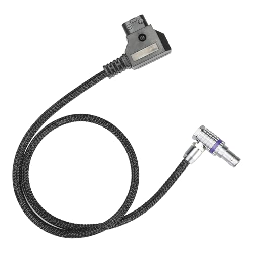 RED® Komodo™ Right-Angle to D-tap&P-tap Cable Made with Super Soft Wire and Protected with Techflex Braid 18.1inches(Power Cable)