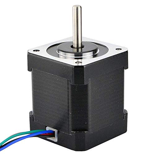 STEPPERONLINE Stepper Motor Nema 17 Full D-Cut Shaft Stepper Motor 59Ncm 2A 1.8 Degree 48mm 4 Wire w/1m Cable & Connector for 3D Printer/CNC Reprap