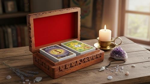 Handmade wooden jewelry and keepsake box with Triquetra design, decorative storage box, 8x5 inches from The Great Indian Bazaar
