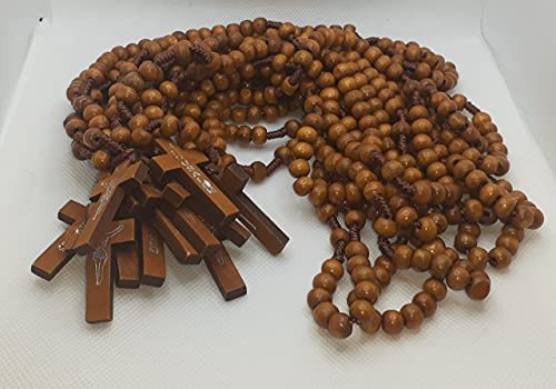 Rosary-12pc/lot Holy Land Dozen Authentic Wood Rosaries from Jerusalem (R005)