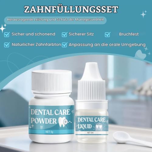 Dental cement self-hardening durable, fast curing | Dental adhesive for crowns, dentures glue, solution for crowns, bridges, dental caries and lost fillings
