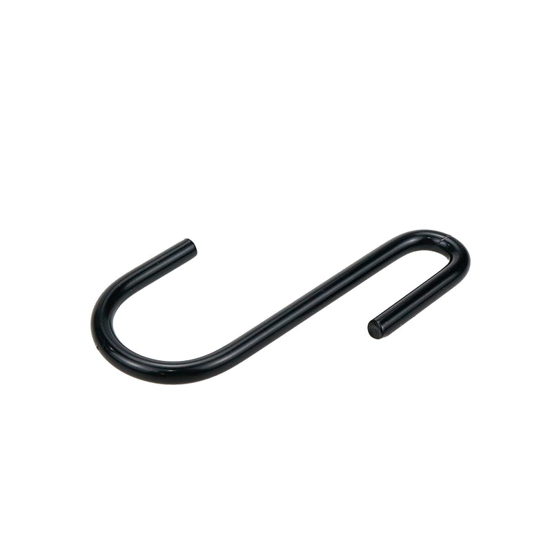 [Australia - AusPower] - 12Pcs Universal S Hooks 2 Inch Length Carbon Steel Black S-Hooks for Hanging,Black 