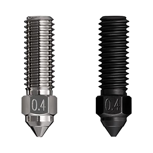 6PCS Official K1 Nozzle Kit Plated Copper/Hardened Steel Extruder Nozzles 0.4mm, 0.6mm, 0.8mm High Flow High Temperature Resistance for K1 / K1 Max/CR M4 3D Printer Accessories