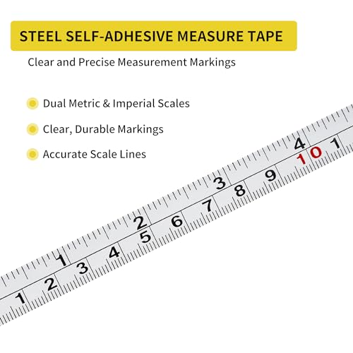 Qtcial 2-pack adhesive measuring tape for workbenches, 143-inch tape measure rolls