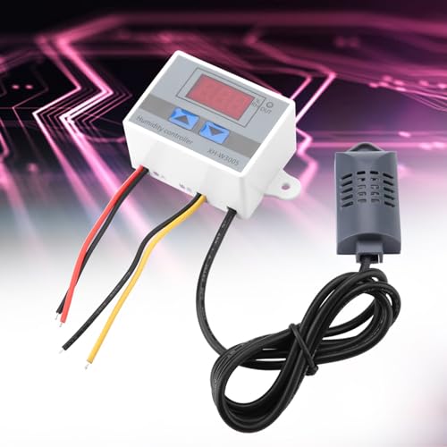 Hilitand digital humidity controller with LED display, 12V single-stage hygrometer for greenhouse use