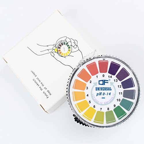1 Roll pH Test Strips 5 m/Roll, Measuring Range 0-14 | pH paper drinking water on roll, litmus indicator, universal paper, over-acidity, body determination, pH value, acid test
