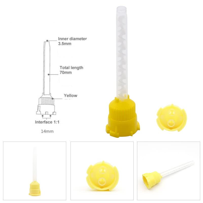 [Australia - AusPower] - Dental Mixing Tips Impression Yellow 1:1 50 pcs 