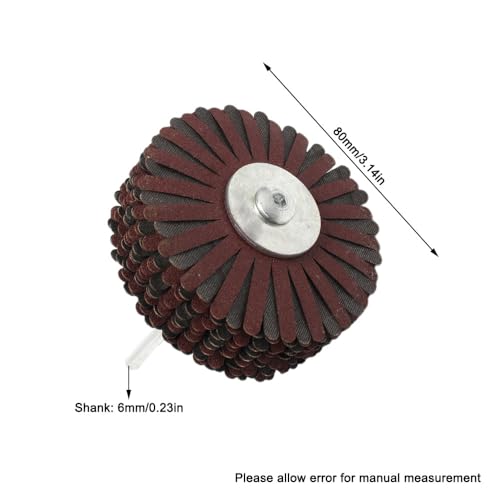 400 Grit Abrasive Fabric Flap Wheel with 6 mm Shank, Fan Sander, Sanding Star Accessories for Woodworking, Root Carving, Furniture, Polishing 400 #