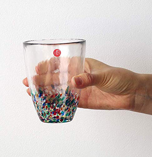 ADERIA FS71550 Tsugaru Vidro Nebuta Tumbler Pair, 10.1 fl oz (300 ml), Made in Japan with Cosmetic Box, Glass, Highball, Cup, Wedding, Celebration, Beer, Stylish, Present, Glass, Sake, Birthday, Tumblers set